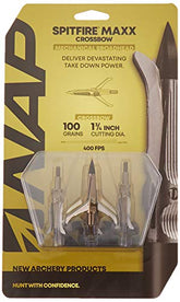Close-up of Spitfire Maxx mechanical broadhead blades